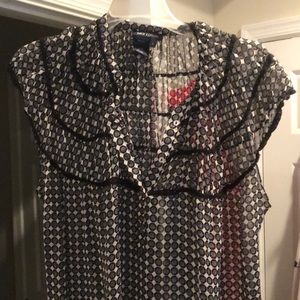 Black and white blouse